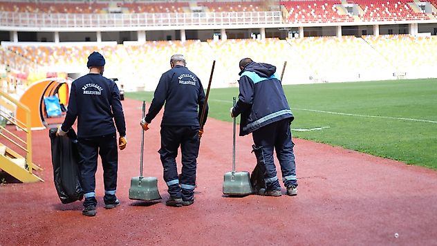 Battalgazi Belediyesi'nden Maç Öncesi Yoğun Mesai
