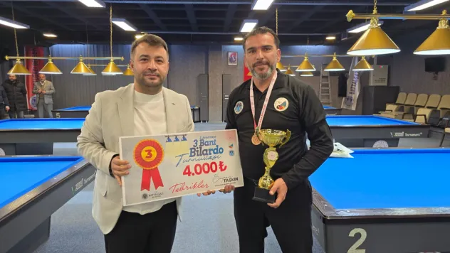 Battalgazi'de 3 Bant Bilardo Turnuvası Sona Erdi