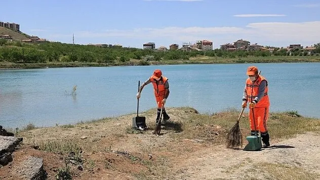 Battalgazi'deki Göletler Temiz Hale Getiriliyor