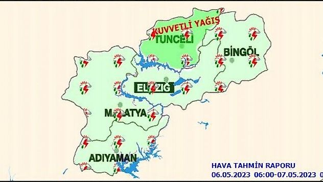 Bölgede Sağanak Yağış
