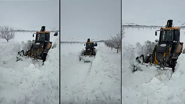 Darende Beyaza Büründü, Kar Kalınlığı 2 Metreye Yaklaştı