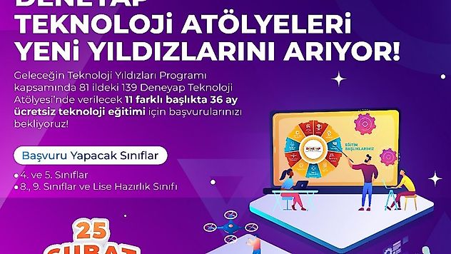 Deneyap Teknoloji Atölyeleri Yeni Yıldızlarını Arıyor!