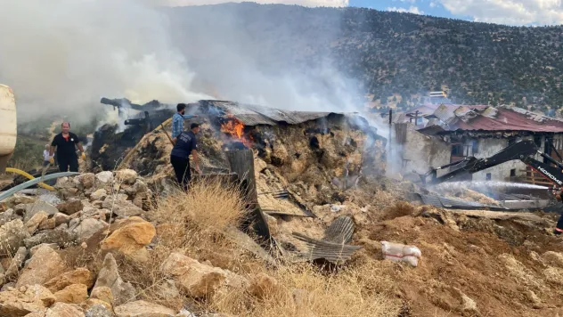 Doğanşehir'de Ahır Cayır Cayır Yandı, Hayvanlar Kurtarılamadı