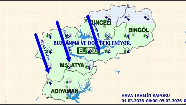 Doğu Anadolu'da Yağış ve Fırtına Alarmı