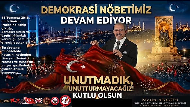 Eğitimde Kaliteyi Geliştirme Derneği'nden 15 Temmuz Vurgusu