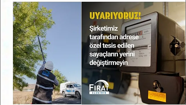 Fırat Edaş Uyarıyor: 'Elektrik Hattına Müdahale Etmeyin'