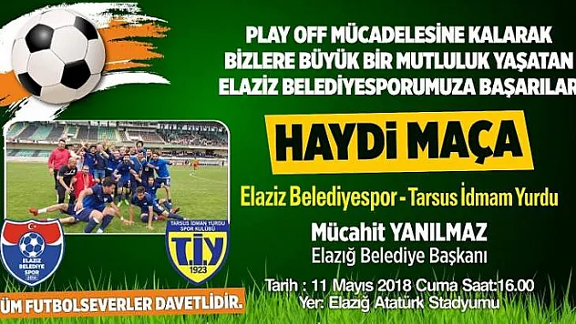 Başkan Yanılmaz'dan Elaziz Belediyespor Maçına Davet