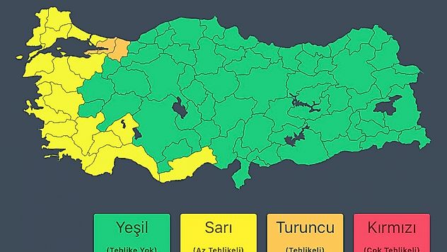 İçişleri Bakanlığından birçok il için kuvvetli yağış ve fırtına uyarısı