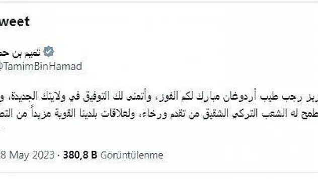 İlk yurt dışı kutlama Katar'dan