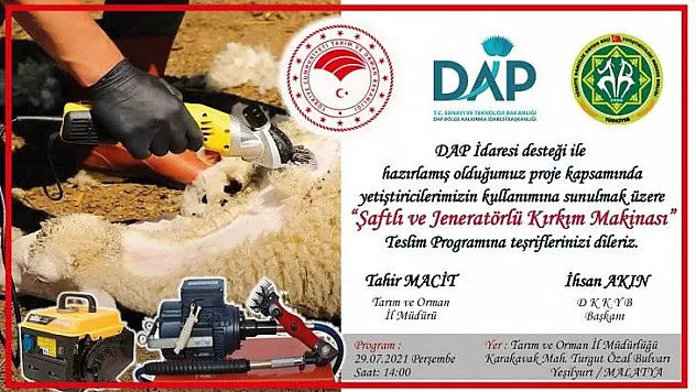 Kırkım Makinesi ve Seyyar Jeneratör Dağıtım Töreni