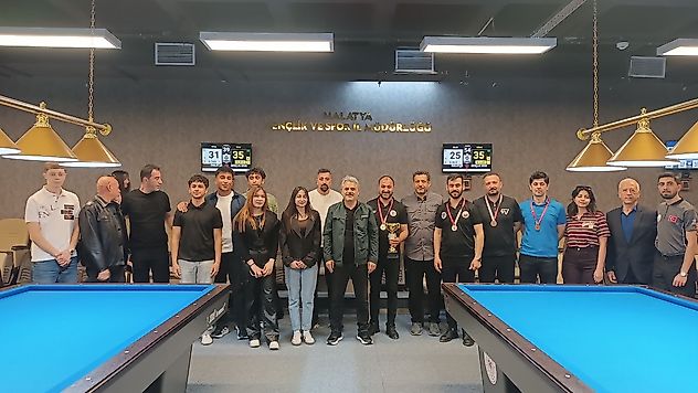 Malatya'da 3 Bant Bilardo Şampiyonası Nefes Kesti
