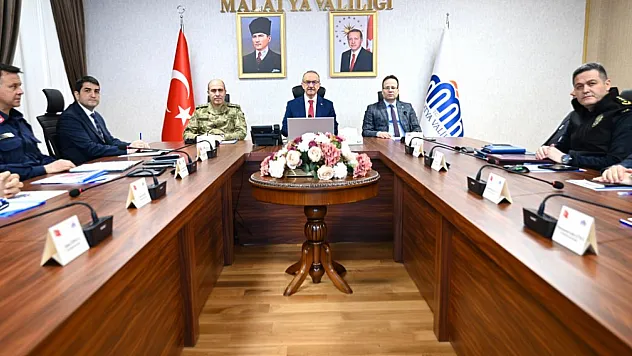 Malatya'da Asayiş ve Koordinasyon Toplantısı Geniş Katılımla Gerçekleşti