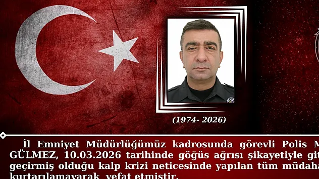 Malatya'da Görevli Polis Memuru Kalbine Yenik Düştü