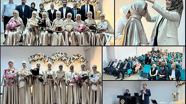Malatya'da hafızlığını tamamlayan 8 hafizeye taç giydirildi