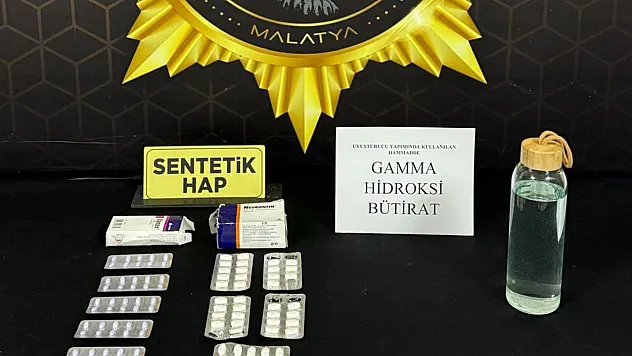 Malatya'da ilk kez Gamma Hidroksi Bütirat uyuşturucu madde ele geçirildi
