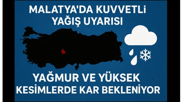Malatya'da Kuvvetli Yağış Uyarısı: Yağmur Ve Yüksek Kesimlerde Kar Bekleniyor