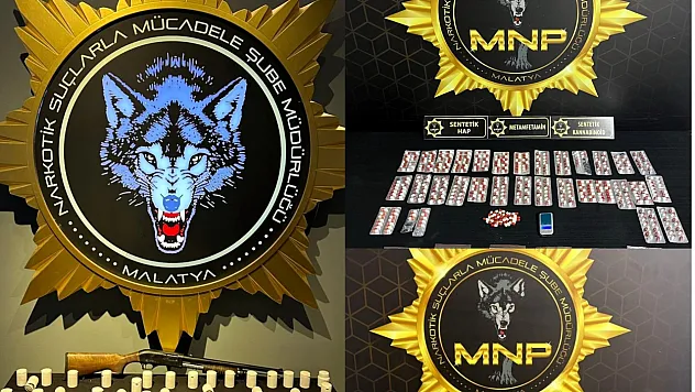 Malatya'da Narkotik Operasyonu: Binlerce Hap, Silah ve Tutuklamalar