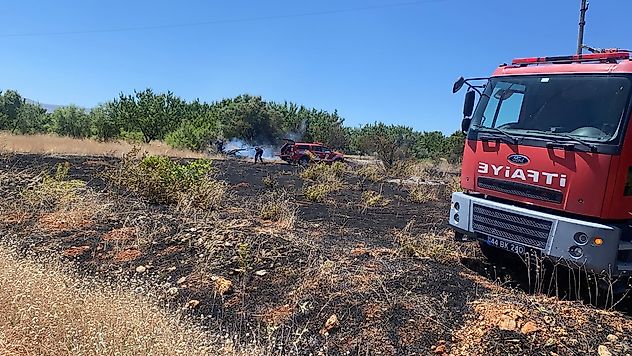 Malatya'da Ot Yangını Paniği: Konteynerler Zarar Gördü