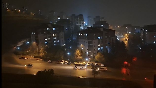 Malatya'da Şimşekler Geceyi Aydınlattı