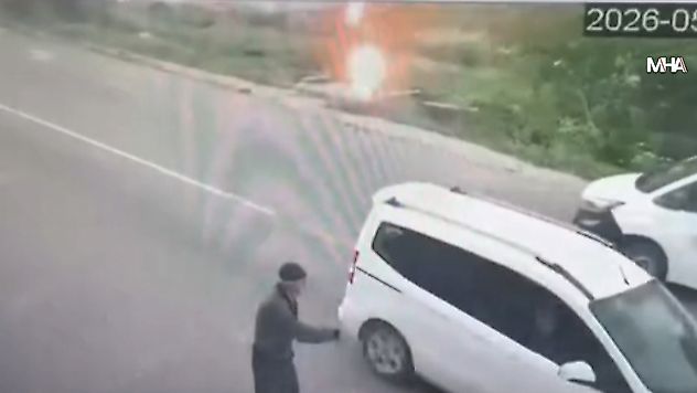 Malatya'da Yıldırım Düşme Anı Kamerada