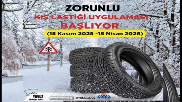 Malatya'da Zorunlu Kış Lastiği Dönemi Başlıyor
