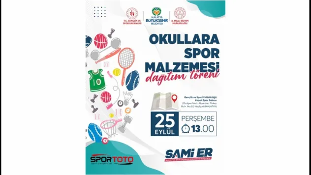 Malatya'daki 300 Okula Spor Malzemesi Desteği Başlıyor
