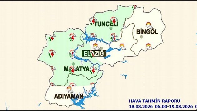 Malatya İçin Sağanak Yağış Uyarısı