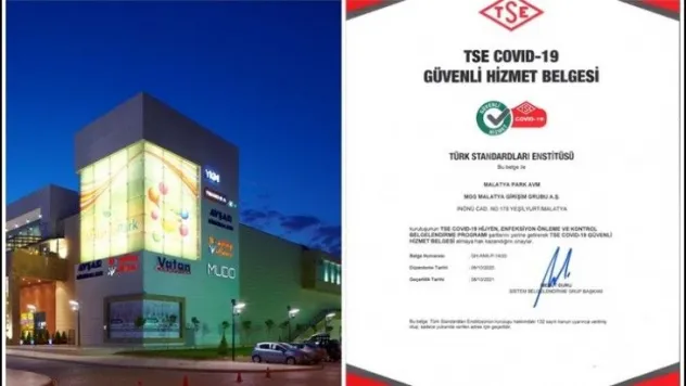 Malatyapark Avm'ye TSE'den Güvenli Hizmet Belgesi