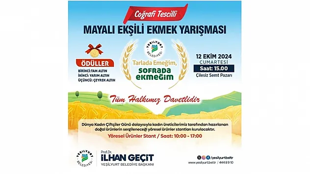 'Mayalı Ekşili Ekmek Yarışması İle Yöresel Ürünler Standımıza Tüm Hemşehrilerimiz Davetlidir'