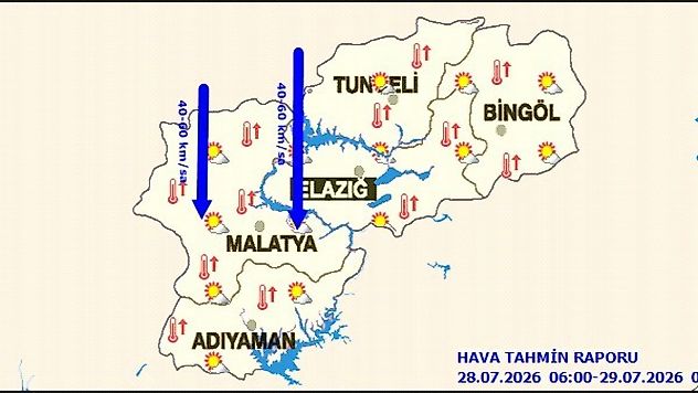 Meteoroloji'den Bölge İçin Sıcak Hava ve Kuvvetli Rüzgar Uyarısı