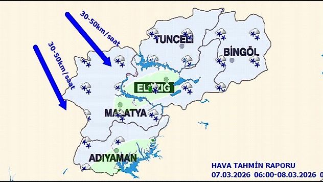 Meteoroloji Uyardı: Malatya'da Kar Yağışı, Yüksek Kesimlerde Çığ Riski