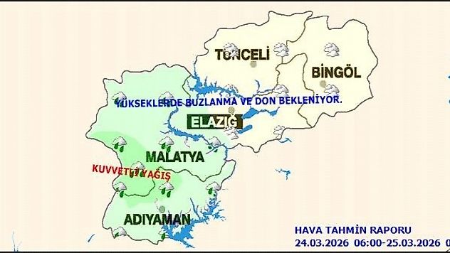 Meteoroloji Uyardı: Malatya'nın Güneyinde Kuvvetli Yağış