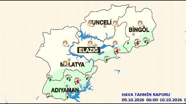 Meteorolojik uyarı yok rüzgar hafif, yer yer orta kuvvette