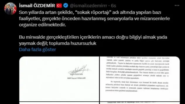 MHP'den sokak röportajlarına yönelik yasa teklifi: 'Yalnızca Yetkilendirilmiş Kişiler Yapabilsin
