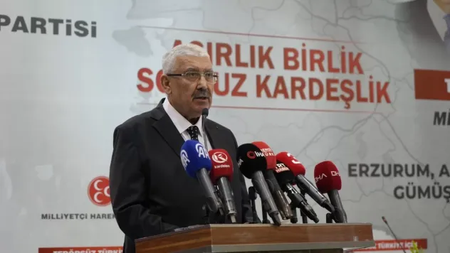 MHP'li Yalçın Erzurum'dan seslendi: 'Milli egemenlikten taviz yok! Millet algı oyunlarına gelmeyecek!'