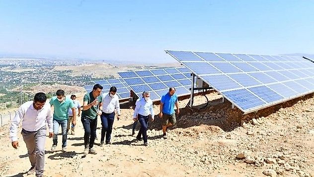 Mollakasım Mahallesindeki 1.Güneş Enerji Santralinde Enerji Üretimi Başladı