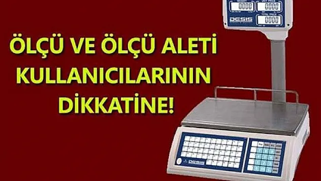Ölçü Ve Ölçü Aletleri Periyodik Muayene Ve Damga Duyurusu