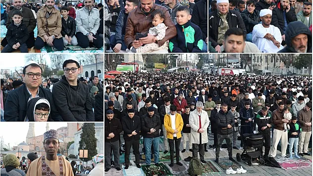 On binler Ayasofya'da bayram namazında buluştu