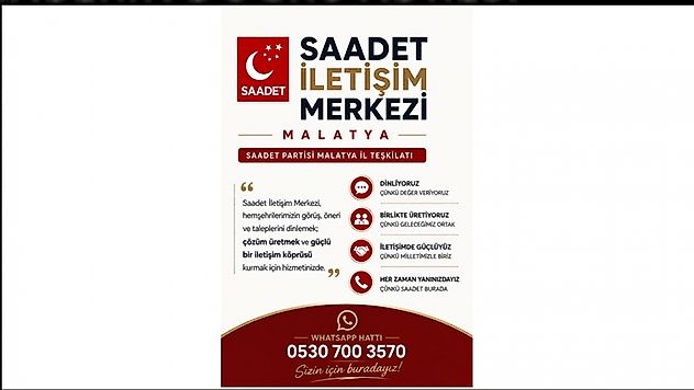 Paşahan'dan 'Saadet İletişim Merkezi' Duyurusu: 'Malatya'nın Sesi Olmaya Devam Edeceğiz'