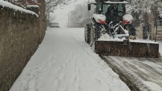 Pütürge'de kar yağışı başladı, Belediye ekipleri seferber oldu