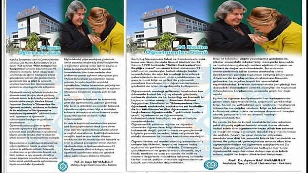 Rektör Karabulut'tan Öğretmenler Günü Mesajı