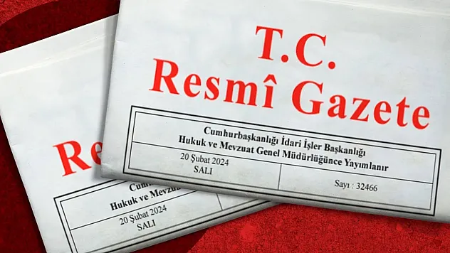 Resmi Gazete'de Bugün