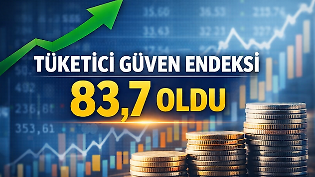 Ülkemizde Tüketici güven endeksi 83,7 oldu.