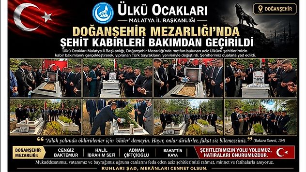 Ülkü Ocakları Malatya'dan Ülkücü Şehitlere Vefa Ziyareti