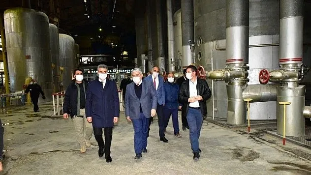 Vali Baruş, Şeker Fabrikasında İncelemelerde Bulundu
