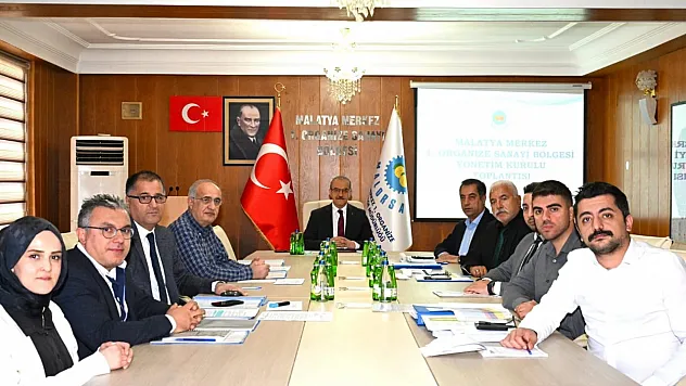 Vali Seddar Yavuz Başkanlığında I.OSB Olağan Yönetim Kurulu Toplantısı Gerçekleştirildi