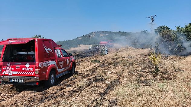Yeşilpınar Mahallesi'nde Meşelik Yangını Paniği