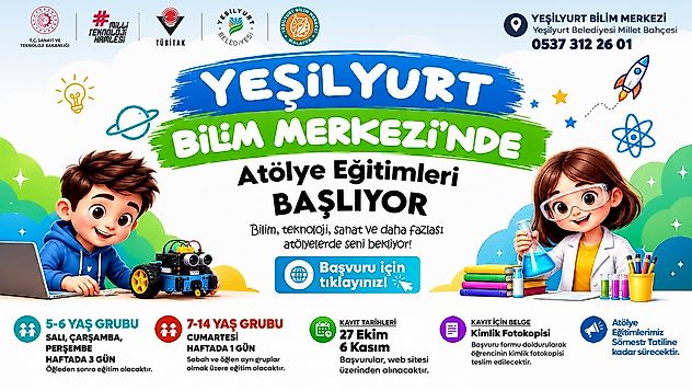 Yeşilyurt Belediyesi'nden Çocuklara Bilim, Teknoloji ve Sanat Desteği