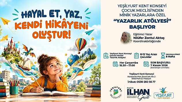 Yeşilyurt'ta Çocukların Yaratıcılığını Geliştirecek Yazarlık Atölyesi
