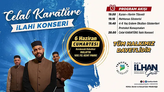 Yeşilyurt'ta Maneviyat Dolu Akşam: Celal Karatüre Konseri
